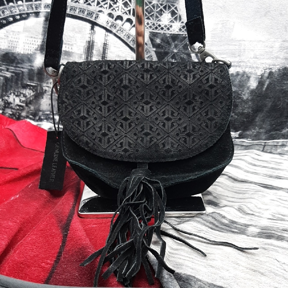 World Market Genuine Leather Crossbody Bag